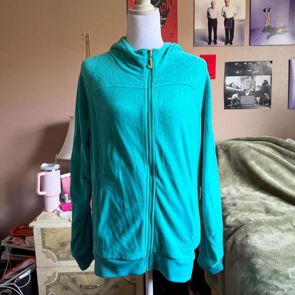 juicy couture teal zip up hoodie